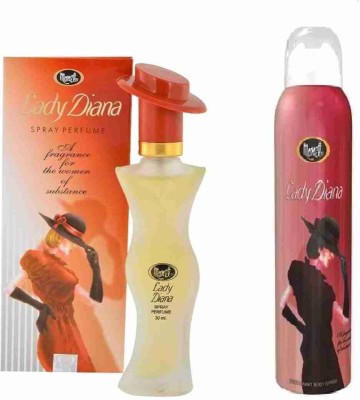 MONET New lady diana deo 150 ml and perfume 30 ml Body Spray  -  For Women(180 ml, Pack of 2)