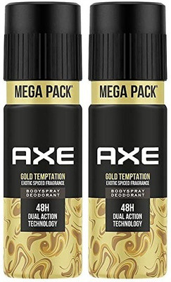 AXE Gold Temptation Long Lasting For Men 430ml(Pack of 2) Body Spray  -  For Men(430 ml, Pack of 2)