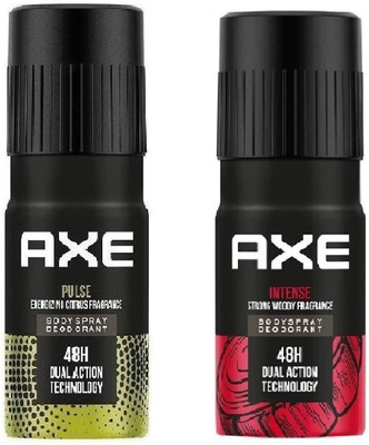 AXE Pulse + Intense deodorant Body spray 150 ml pack_2 Deodorant Spray  -  For Men(300 ml, Pack of 2)