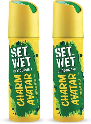 SET WET New Charm Avatar Body Perfume Deodorant Spray Body Spray  -  For Men & Women(300 ml, Pack of 2)