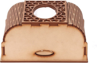 LAKHAJI 1 Compartments wooden tissue holder(Brown)