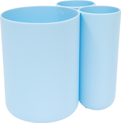 COVILTA 3 Compartments Plastic Multi-Purpose Storage Organizer(Light Blue)