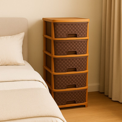 MAXTID 5 Compartments Plastic PP(Brown)