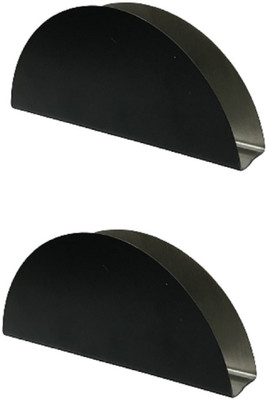 Dynore 2 Compartments Steel Tissue Holder(Black)