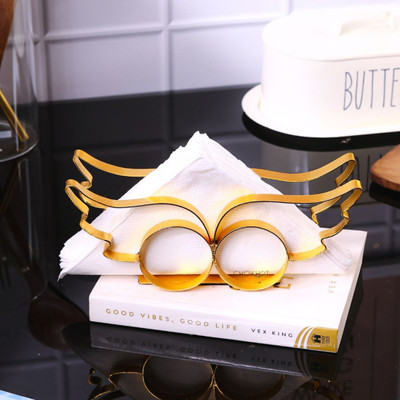 Chokhat 1 Compartments Metal Napkin Holder(Golden)