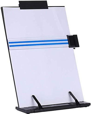 ZOMIFY 1 Compartments Metal Desk Document Holder 7 Adjustable Positions Black Highlight(Black)