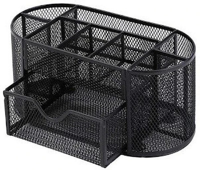 ECAPT 9 Compartments Metal Office School Home(Black)