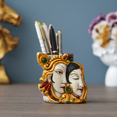 shyam antique creation 1 Compartments Resin Pen Holder(Multicolor)