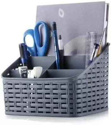 REGOLITH ENTERPRISES 5 Compartments Plastic Pen stand(Multicolor)