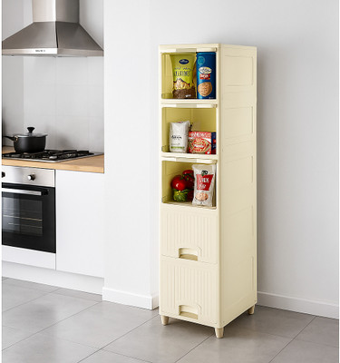 anueshth 5 Compartments Plastic All(White)