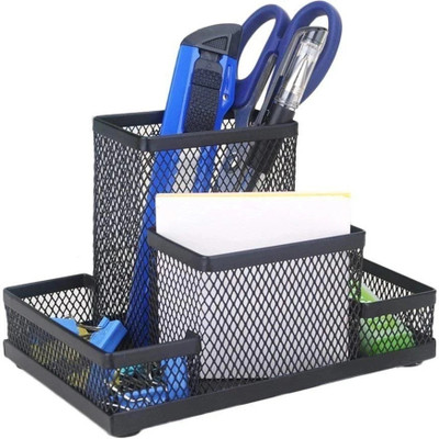 MOSHTU 4 Compartments metal holder(Black)