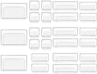 Lifewit 25 Compartments Plastic Drawer Organizer(Clear)