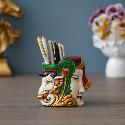 shyam antique creation 1 Compartments Resin Pen Holder(Multicolor)