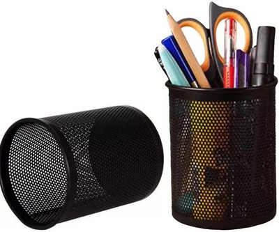ZIARO 1 Compartments METAL PEN HOLDER(Black)