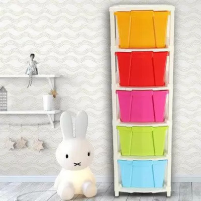 MAHADEV ENTERPRISE 5 Compartments Plastic Chest of Drawers(Multicolor)