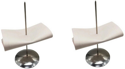 Nexvox 2 Compartments STAINLESS STEEL HOTEL BILL STEEL STAND(Silver)