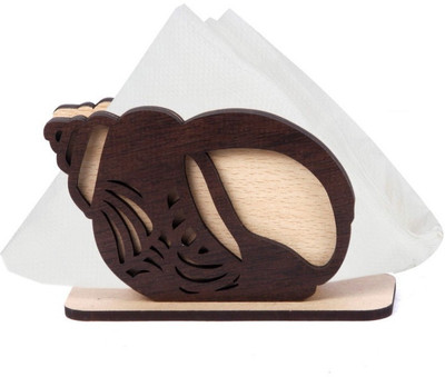 PRIYANSHM IMPEX 1 Compartments wooden tissue holder(Black)