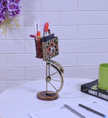 Indraj Premium Craft 2 Compartments Iron Pen/Pencil And Card Holder(Multicolor)