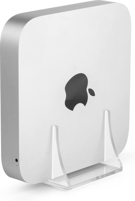Ashani Creations 1 Compartments Acrylic Transparent Acrylic Desktop Stand for Apple Mac mini Studio Stand Holder(Transparent)