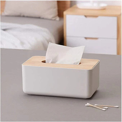 Aryamurti 1 Compartments wooden tissue holder(Multicolor)