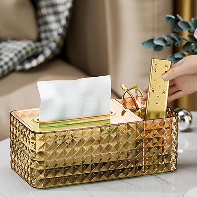 LEKORED 3 Compartments Polypropylene (PP) Tissue Box(Multicolor)