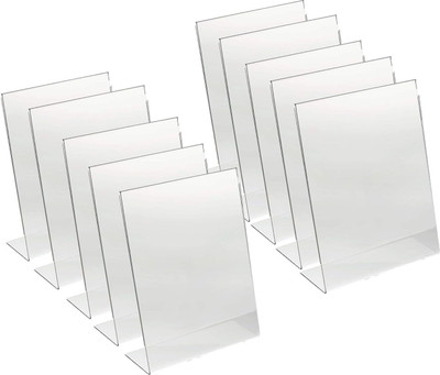 KARP 10 Compartments Acrylic Sign Holder (04 X 6 Inch -10Pcs)(Clear)
