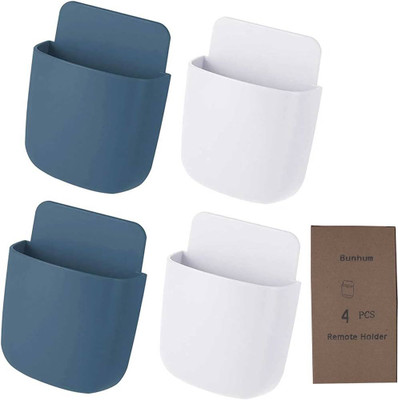 LILA ENTERPRISE 4 Compartments Plastic TV & Media Console Organizer(white,blue)