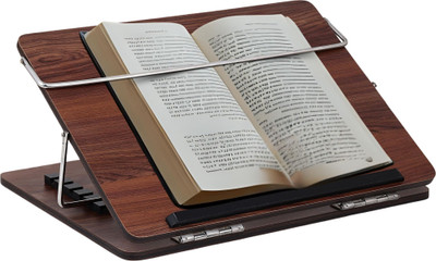 Goodwill Tech 1 Compartments Wooden Height Adjustable Desk Laptop Stand | Writing Pad(Brown Jalebi)