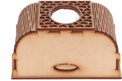 LAKHAJI 1 Compartments wooden tissue holder(Brown)