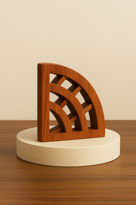 VIAPRADHAN 5 Compartments WOODEN REMOTE STAND(Brown)