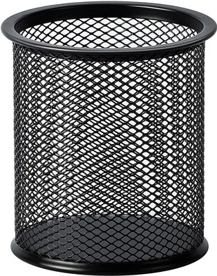Framzy 1 Compartments Plastic Pen Stand(Black)