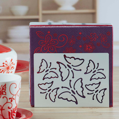 Kookee 1 Compartments Metal Tissue Paper Holder(White)