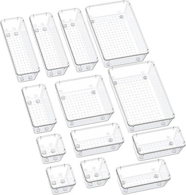 Lifewit 13 Compartments Plastic Drawer Organizer(Clear)
