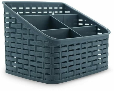 JAI SHRI 4 Compartments Plastic Multipurpose Holder(Grey)