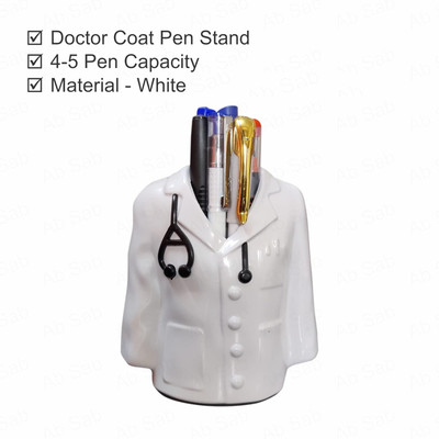 ZIARO 1 Compartments Plastick Pen Stand(Silver)