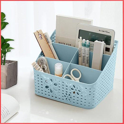 Wolpin 5 Compartments Polycarbonate Stationery(Blue)