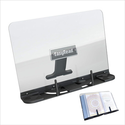 Easy Read pro 1 Compartments Plastic, ABS Plastic, Large A3 Size, Big Size Book Holder & Stand Table Top(Grey)