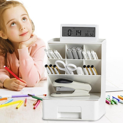 SOCHEP 1 Compartments Plastic Pen Holder(Multicolor)