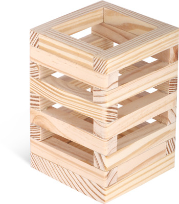 Mihad 1 Compartments Pine Wood Pencile Holder(Wooden)