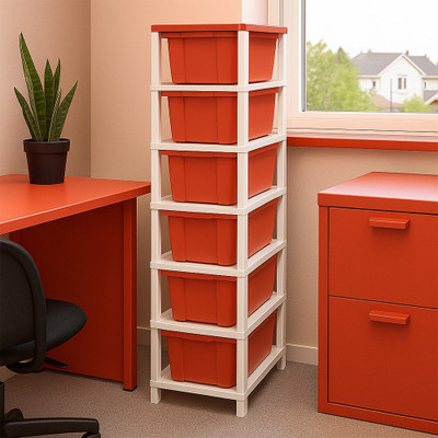MAXTID 6 Compartments Plastic PP(Red)