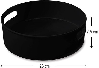 Radheshyam Enterprises 1 Compartments Plastic Multi-Purpose 360° Rotating Organizer Tray Kitchen Organizer Multi-Function Tray(Multicolor)