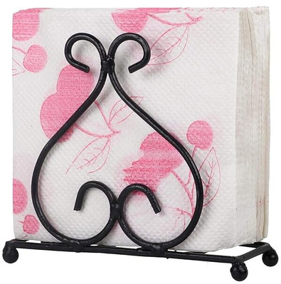 mtiban 1 Compartments Iron Iron Tissue Paper Holder(Black)