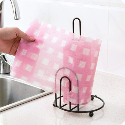 mtibna 1 Compartments Iron Tissue Towel roll paper Holder(Black)