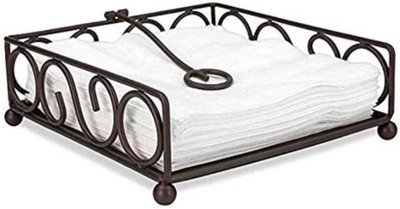 YZ handicrafts 1 Compartments Metal Tissue Holder(Black)