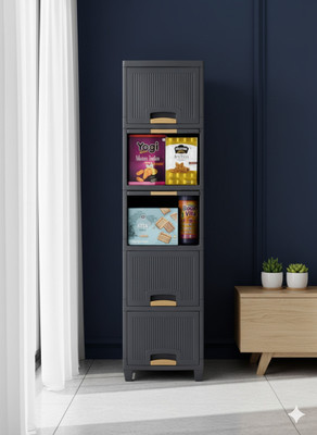 MAXTID 5 Compartments Plastic Modular(Grey)