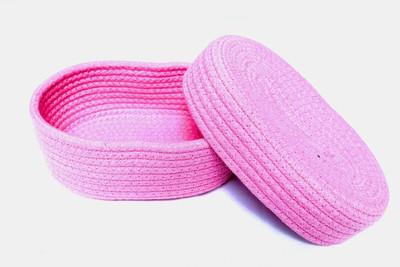 SAEV EXCLUSIVE 1 Compartments Jute Jute Tissue Holder(Pink)