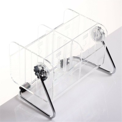 StayWay 4 Compartments Plastic Storage Holder(Clear)