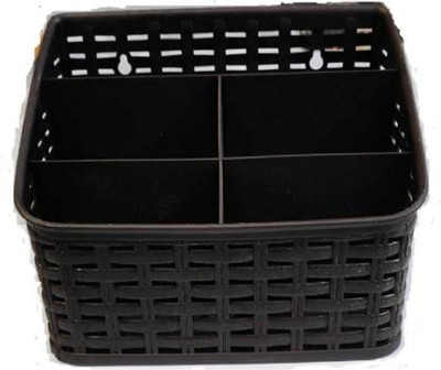 JAI SHRI 5 Compartments Plastic Pencil Stand(Black)