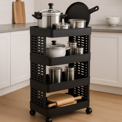 MAXTID 4 Compartments Plastic PP(Black)