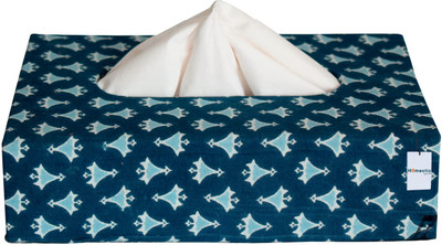 HOMESTIC by Kuber Industries 1 Compartments Cardboard Multiuses Buti Print Handicrafts Tissue Paper Box For Home, Hotel, Office(Blue)